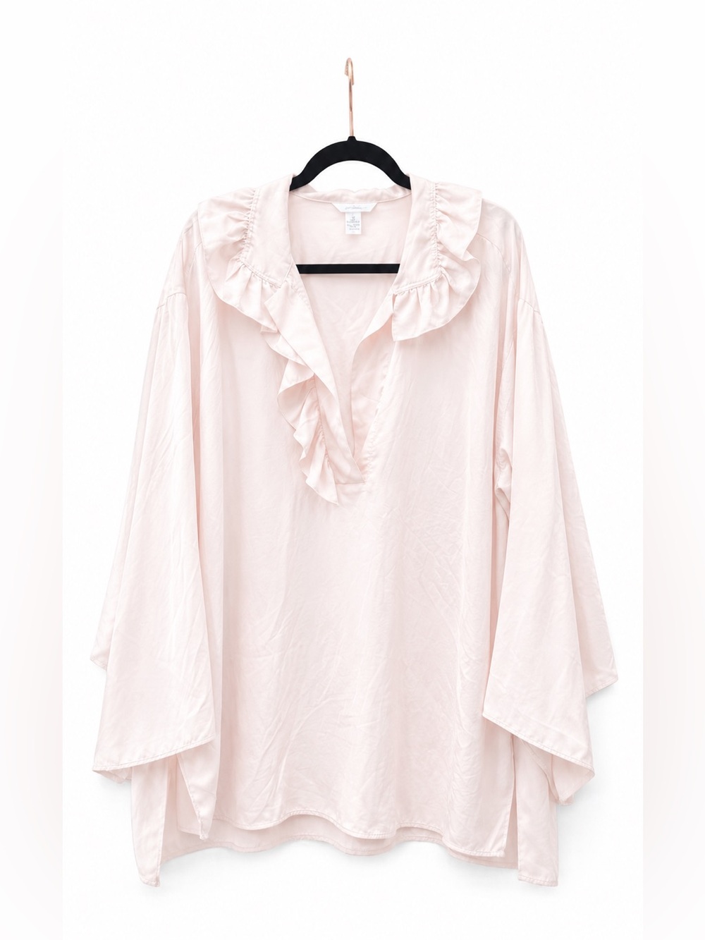 H&M Cream Ruffle Collar Blouse